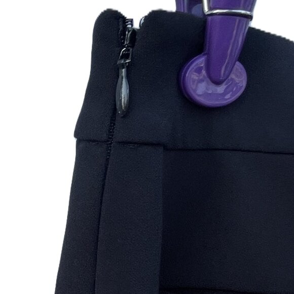 Kate Spade New York Black Flat Front Side Zip Pant Women's 10 - Picture 3 of 8